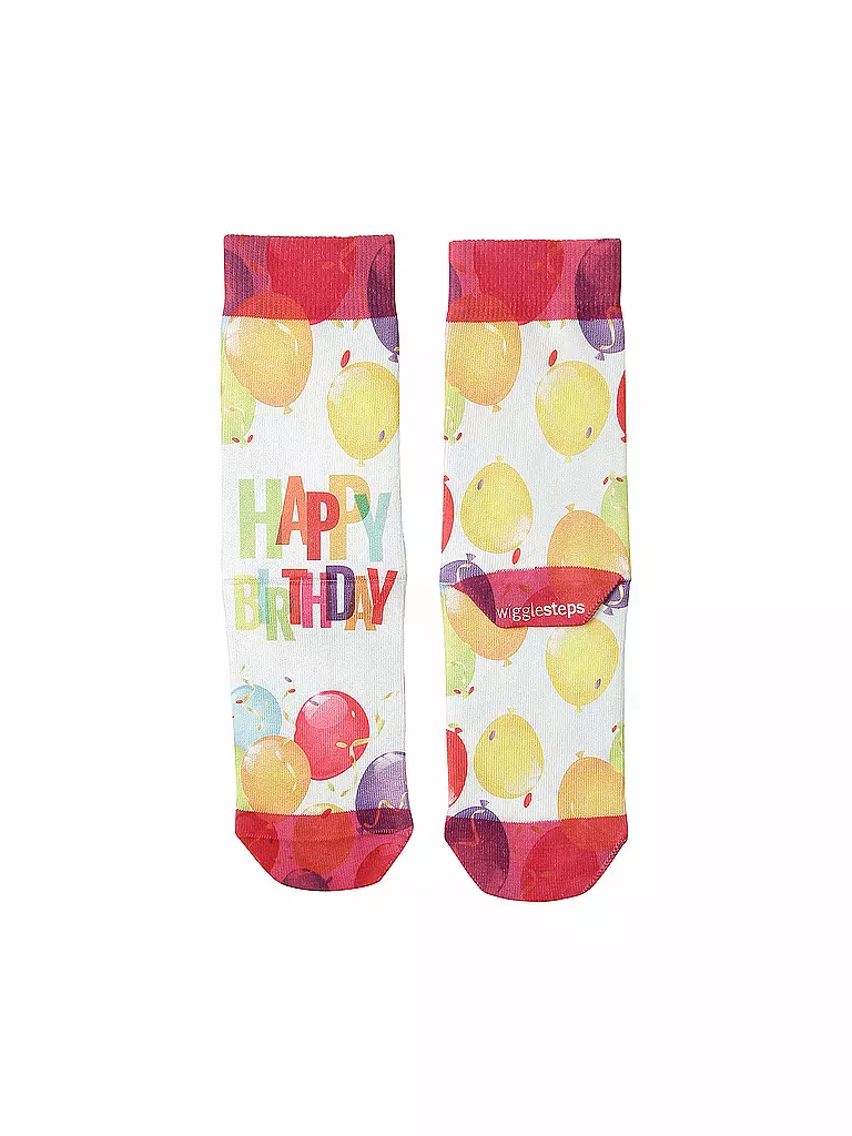 WIGGLESTEPS | Socken "Happy Birthday" | bunt