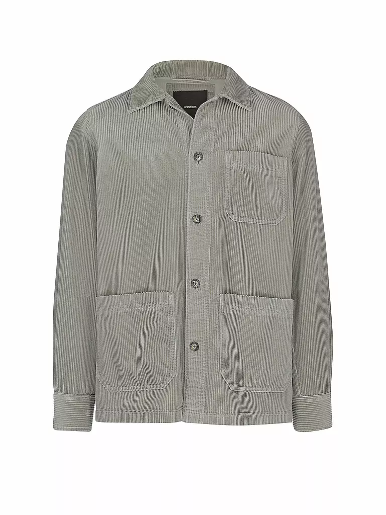 WINDSOR | Cordhemd - Overshirt  Orlando | grau