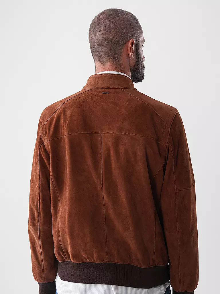WINDSOR | Lederjacke BORELLO | orange