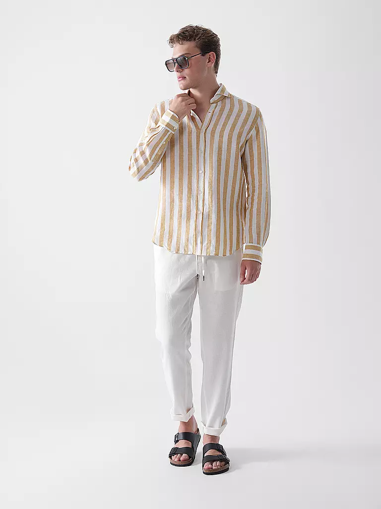 WINDSOR | Leinenhemd Regular Fit  | gelb
