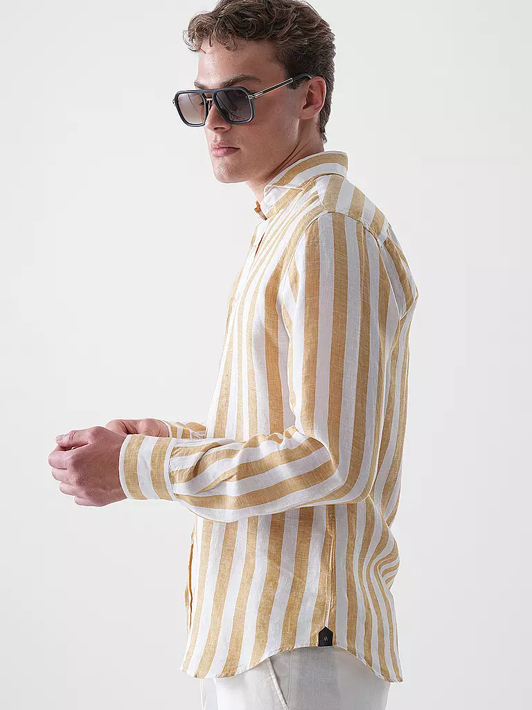 WINDSOR | Leinenhemd Regular Fit  | gelb
