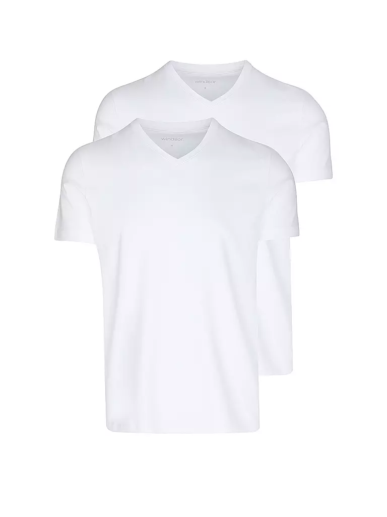 WINDSOR | T-Shirt 2er Pkg. white | weiss
