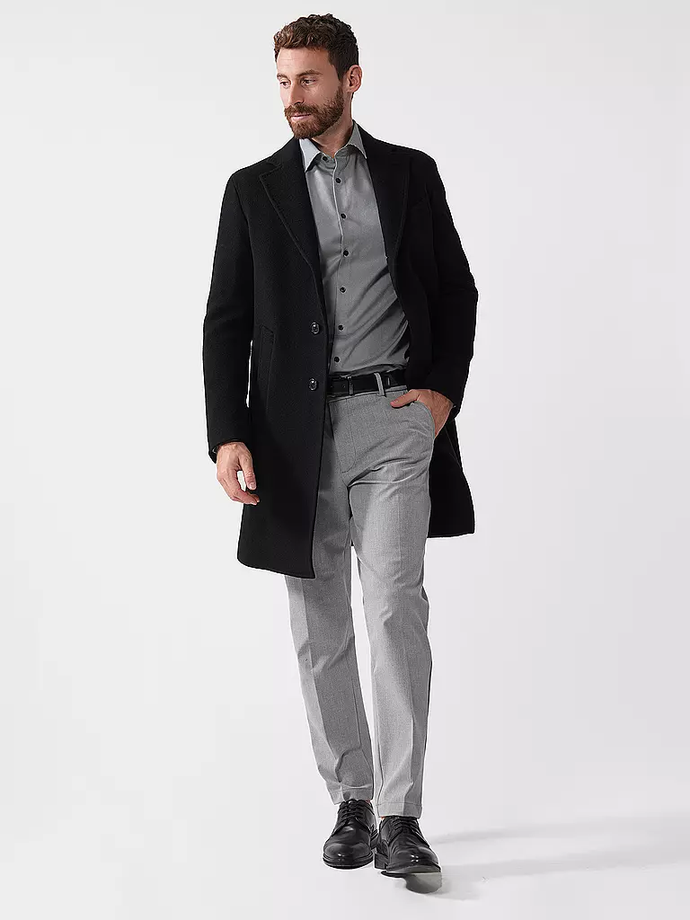 WINDSOR | Wollmantel CENTRO | schwarz