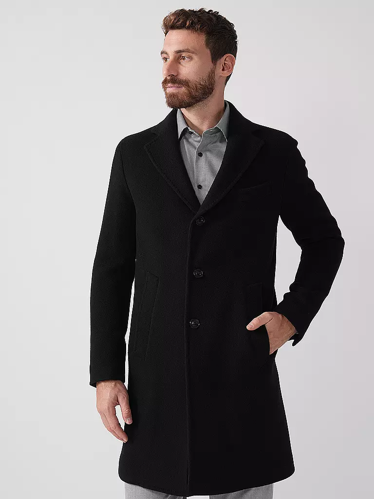 WINDSOR | Wollmantel CENTRO | schwarz