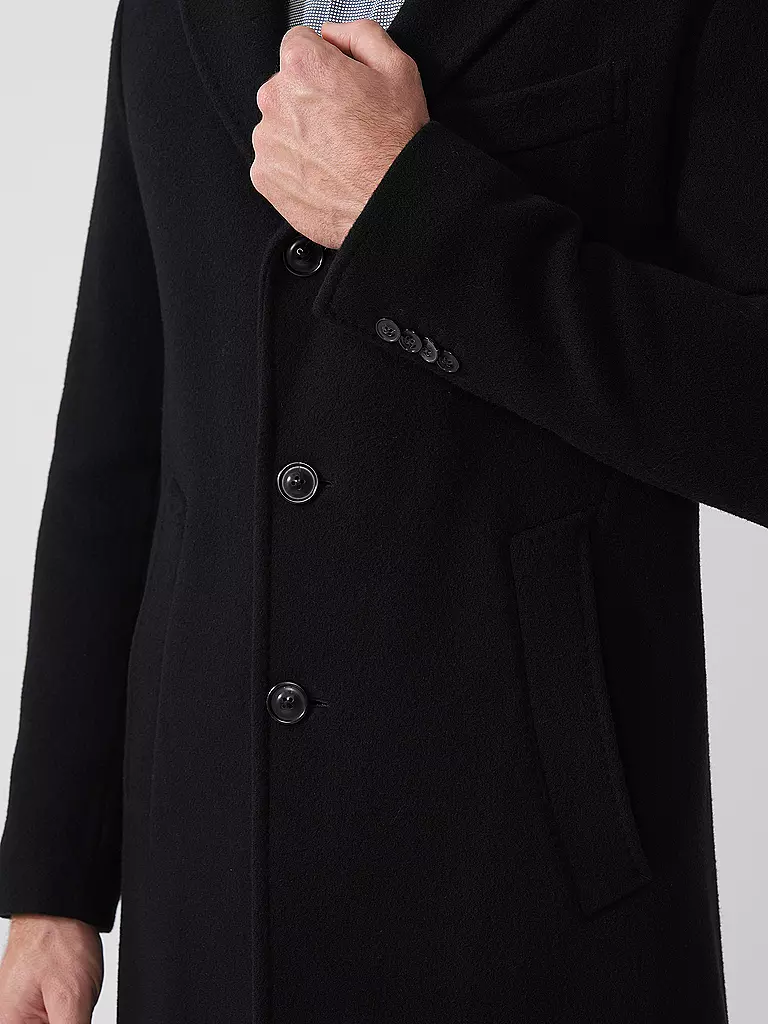 WINDSOR | Wollmantel CENTRO | schwarz