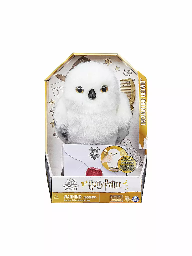 WIZARDING WORLD | Harry Potter - Interaktive Plüsch-Eule Hedwig | creme