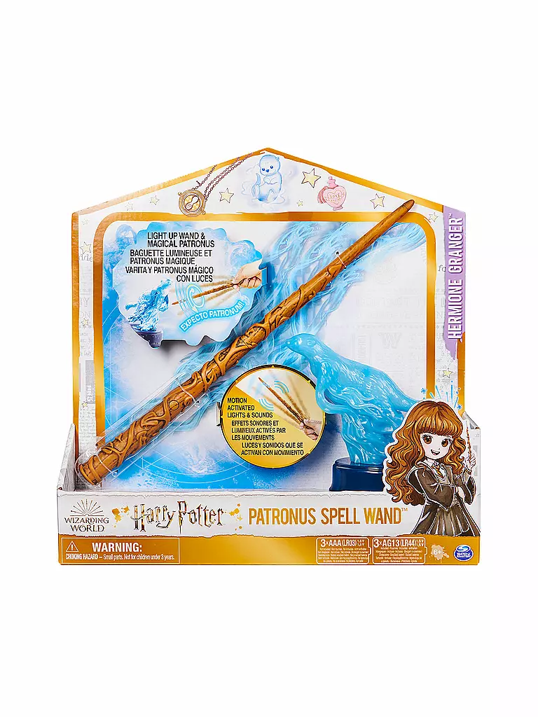 WIZARDING WORLD | Harry Potter - Interaktiver Zauberstab von Hermine Granger mit Patronus-Figur, Licht- und Geräuscheffekten | keine Farbe