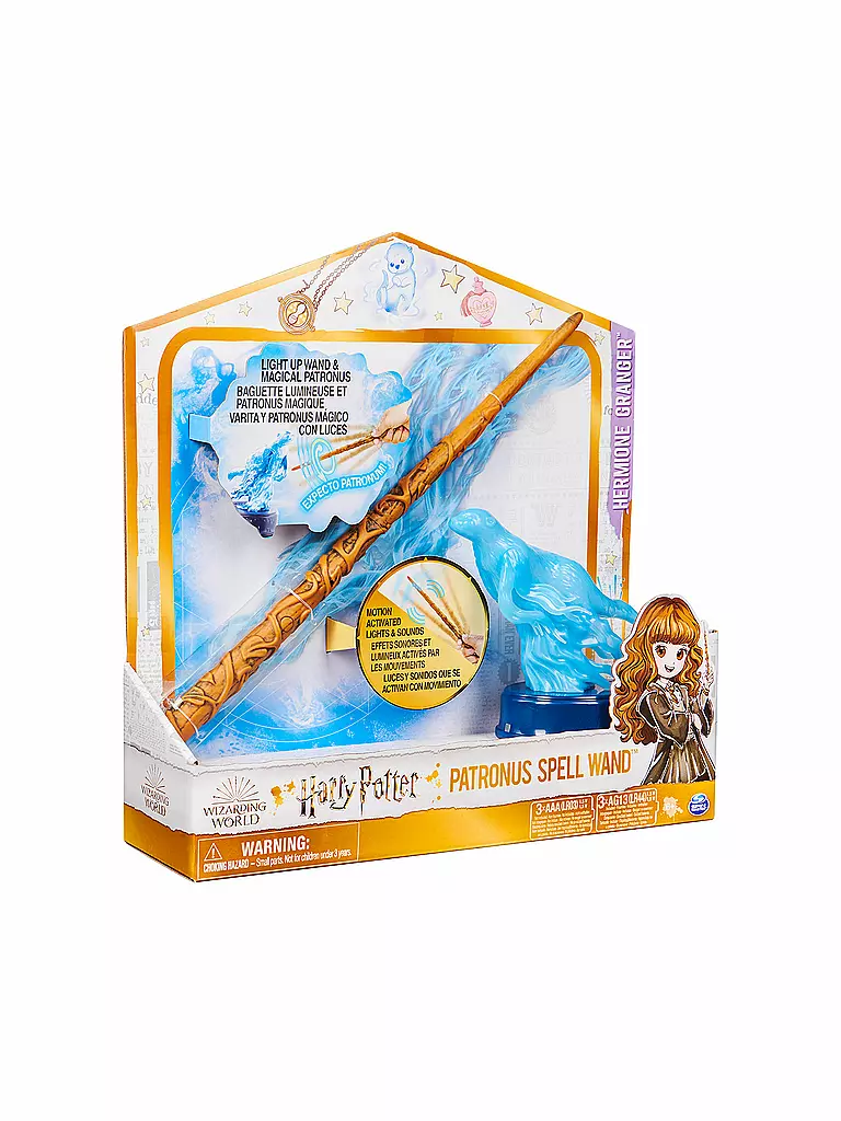 WIZARDING WORLD | Harry Potter - Interaktiver Zauberstab von Hermine Granger mit Patronus-Figur, Licht- und Geräuscheffekten | keine Farbe