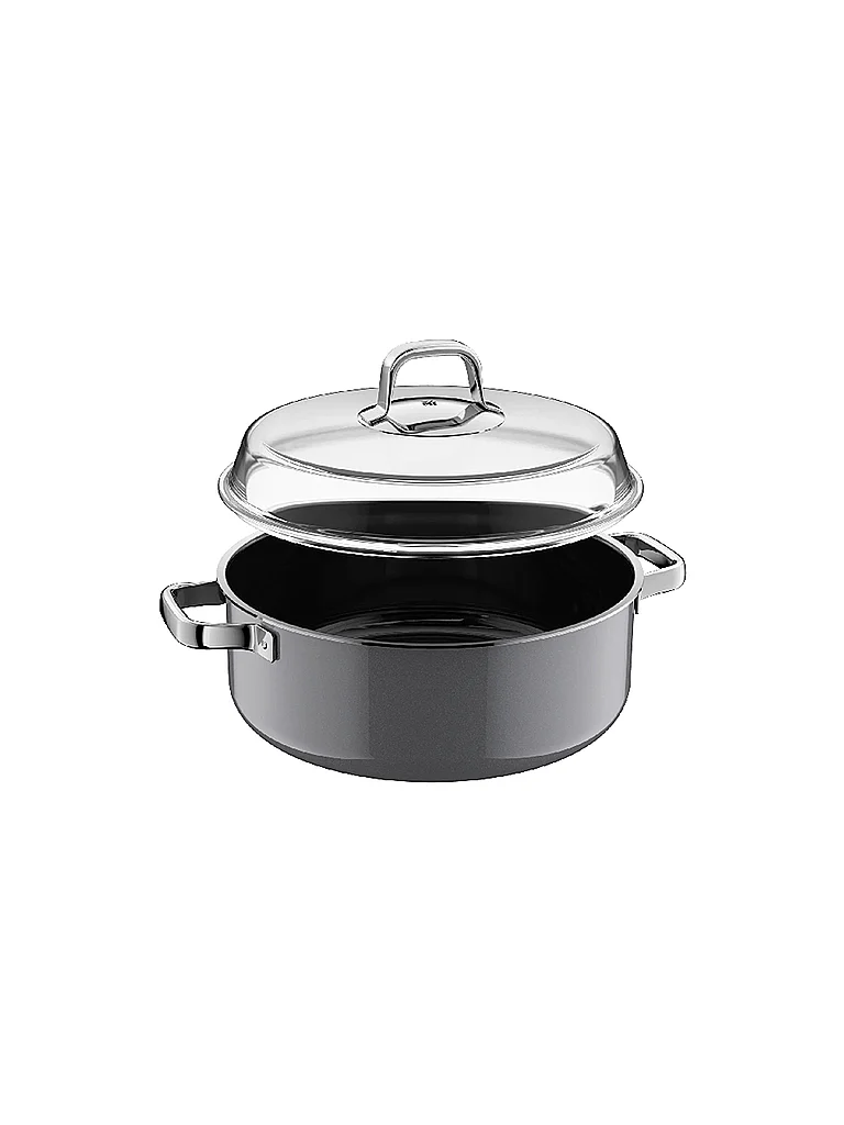 WMF Olla para estofar con tapa de cristal FUSINTEC MINERAL PRO 6ml/28cm Platinum gris