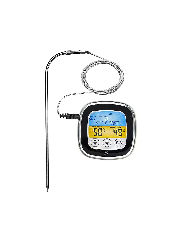 WMF | Digitales BBQ Brat-/ Grillthermometer | silber