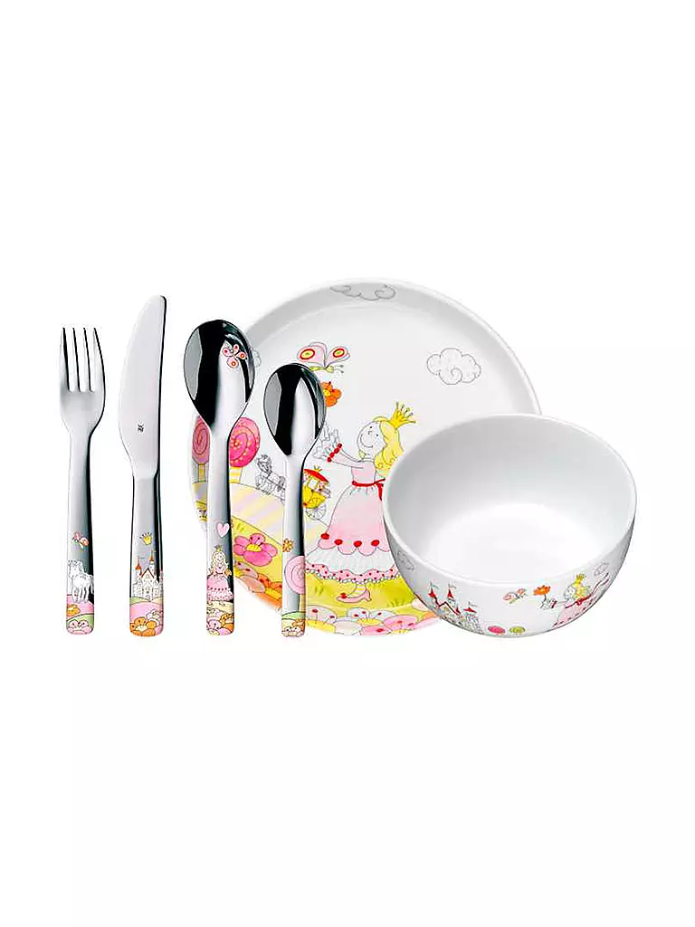 WMF | Kinder Besteck 4-teilig PRINZESSIN ANNELI Cromargan/Bunt | bunt