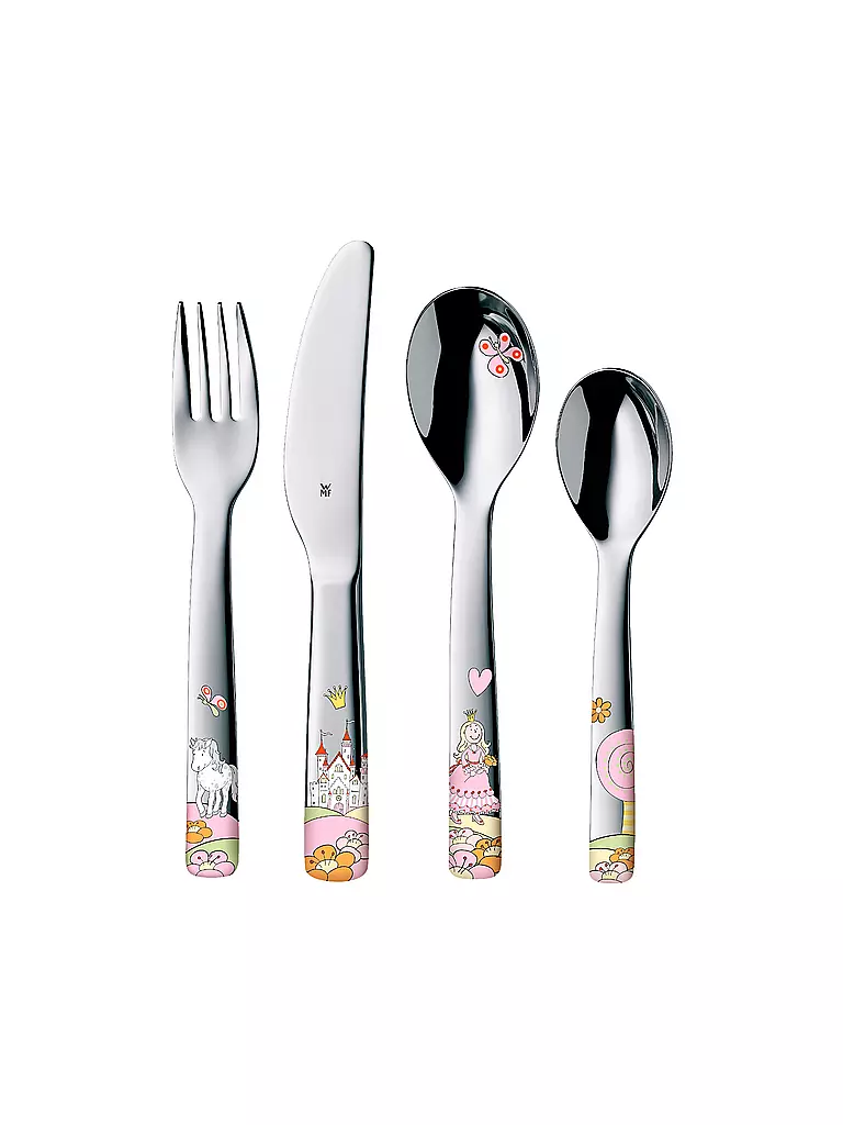 WMF | Kinder Besteck 4-teilig PRINZESSIN ANNELI Cromargan/Bunt | bunt