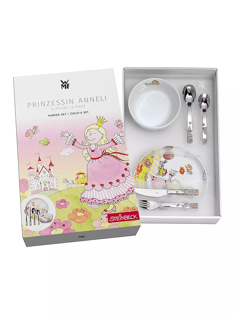 WMF | Kinder Besteck 4-teilig PRINZESSIN ANNELI Cromargan/Bunt | bunt