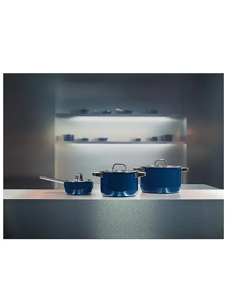 WMF | Topf Set 4-teilig Fusiontec Mineral Pro Tim Raue Ocean Dunkelblau | 