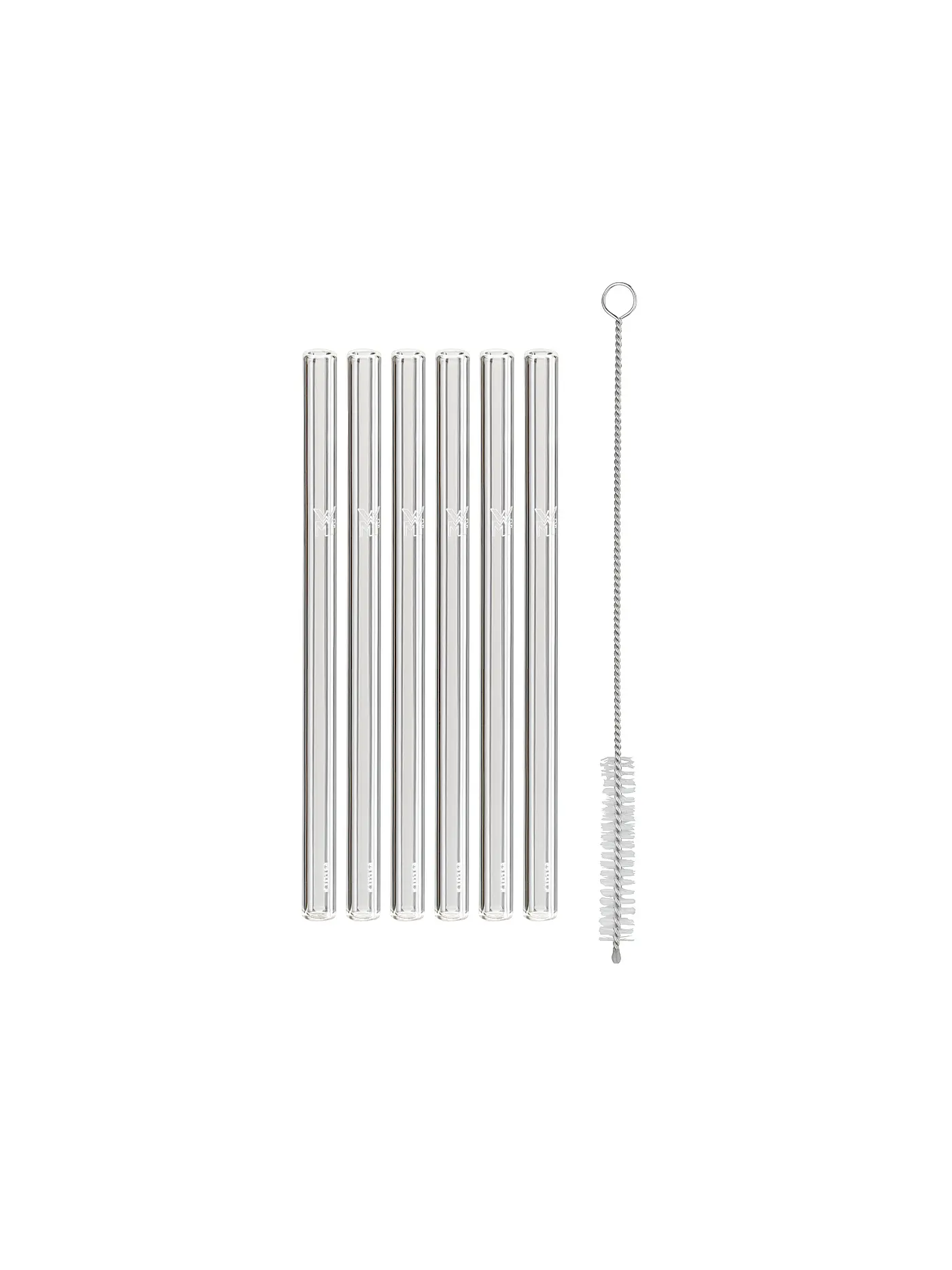 WMF | Trinkhalm-Set 6-teilig 15cm mit Reinigungsbürste | transparent