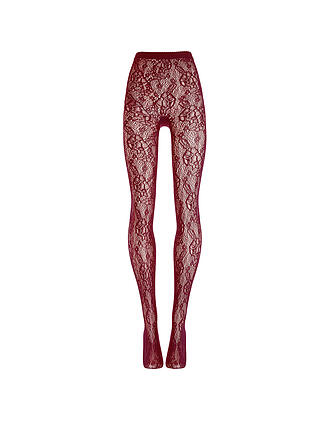 WOLFORD | Modestrumpfhose INFINITE ROSE NET bordeaux