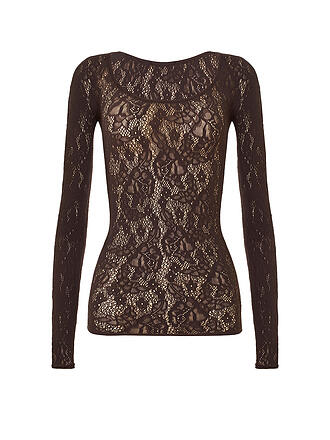 WOLFORD | Langarmshirt INFINITE ROSE NET