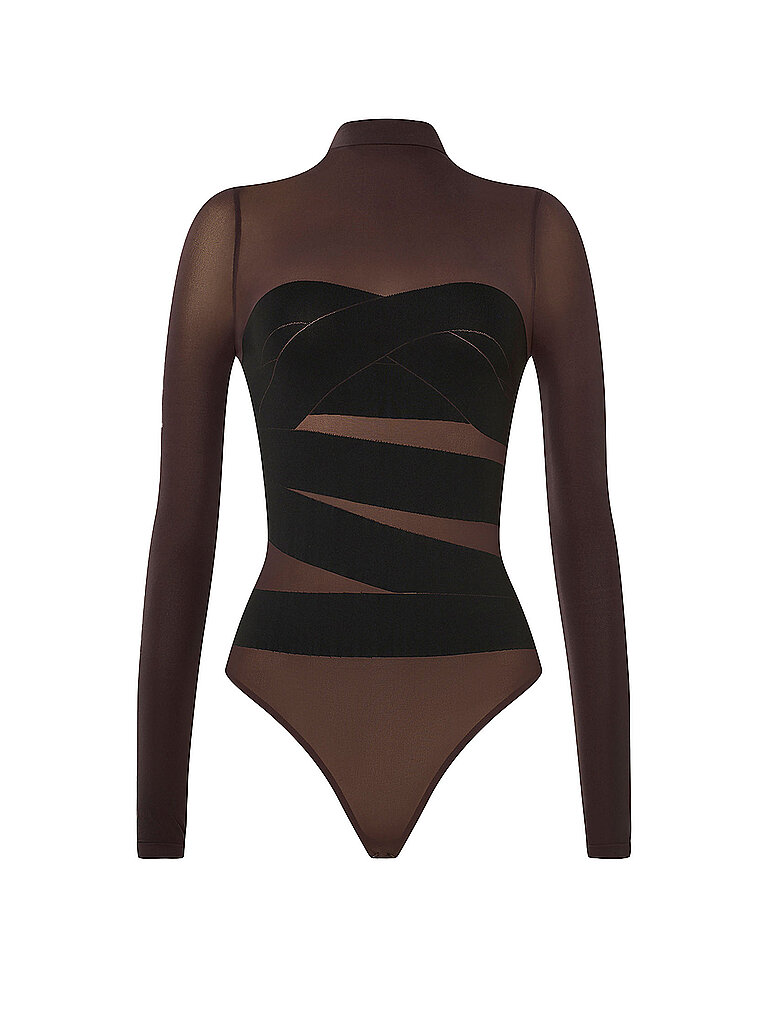 WOLFORD Body INFINITE WRAP dark wood / black braun | L