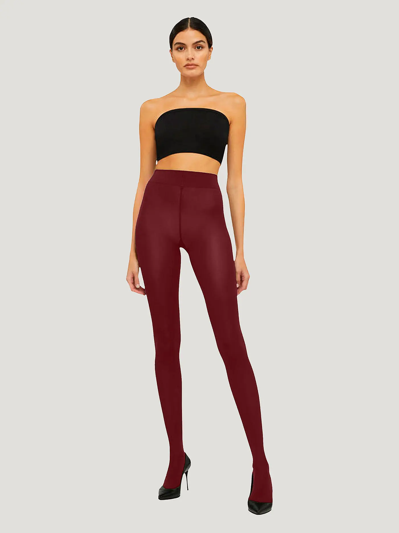 WOLFORD | Feinstrumpfhose VELVET 66 DEN midnight red | dunkelrot