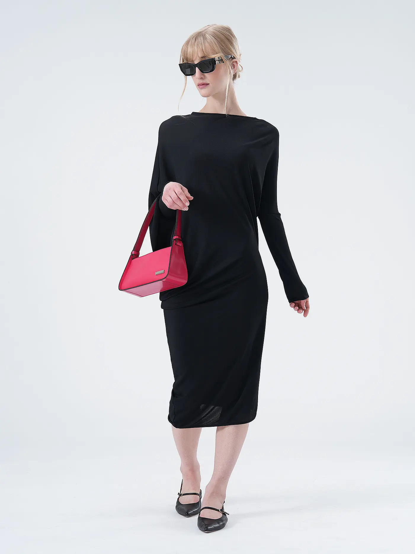 WOLFORD | Jerseykleid  | schwarz