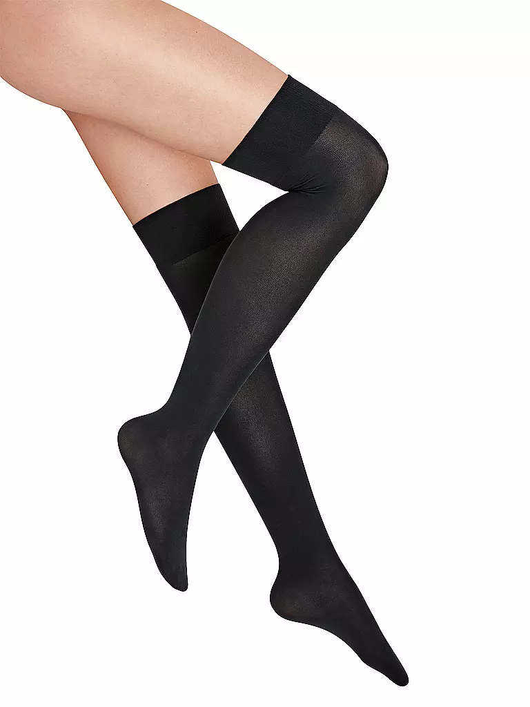 WOLFORD | Kniestrümpfe Overknees Velvet 80 Black | schwarz