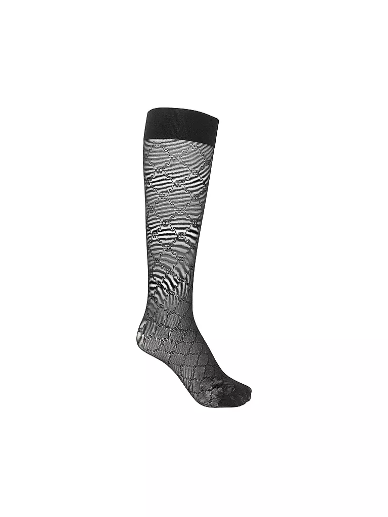 WOLFORD | Kniestrümpfe SHEER PATTERN 30 DEN black | schwarz