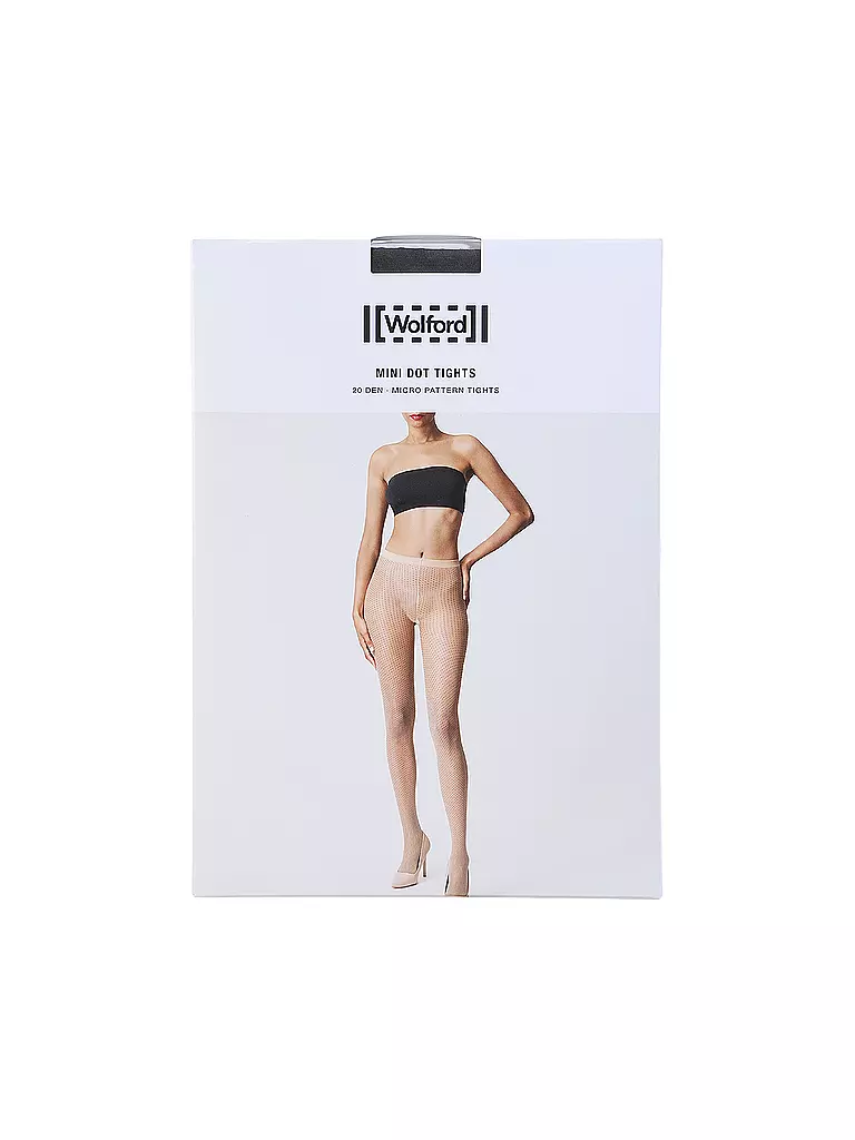 WOLFORD | Modestrumpfhose MINI DOT 20 DEN black black | beige
