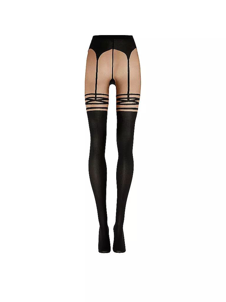 WOLFORD | Modestrumpfhose SUSPENDER Fairly light/black  | Schwarz