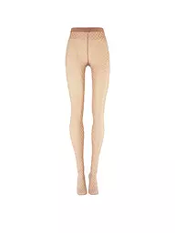 WOLFORD | Modestrumpfhose VELVET NET ILLUSION Black/Black  | beige