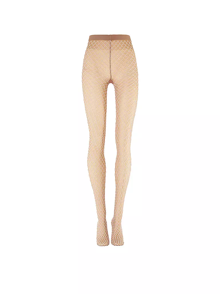 WOLFORD | Modestrumpfhose VELVET NET ILLUSION Fairly Light/White  | beige