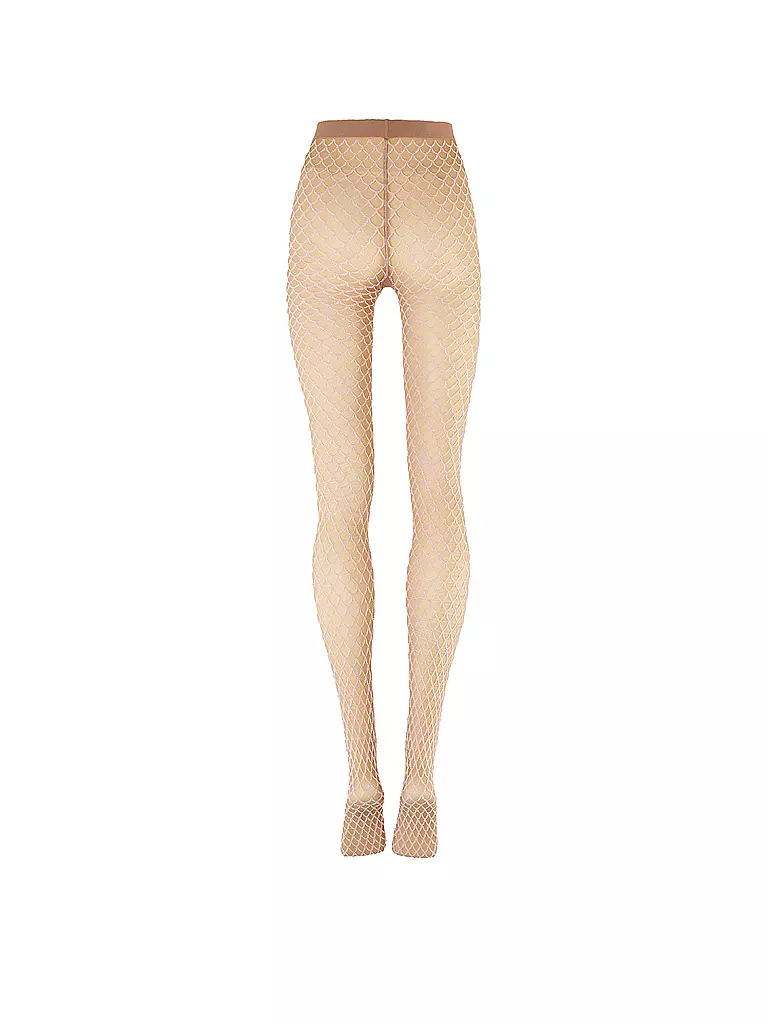 WOLFORD | Modestrumpfhose VELVET NET ILLUSION Fairly Light/White  | beige