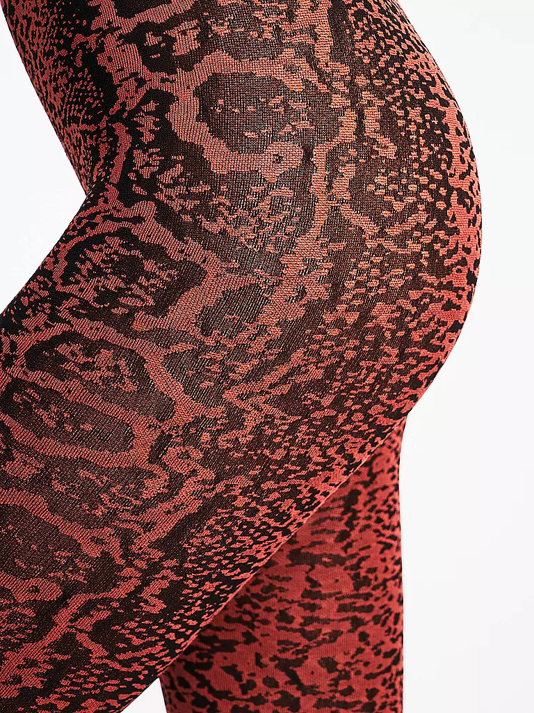 WOLFORD | Strumpfhose "14751 Blotched Snake Tights" | orange