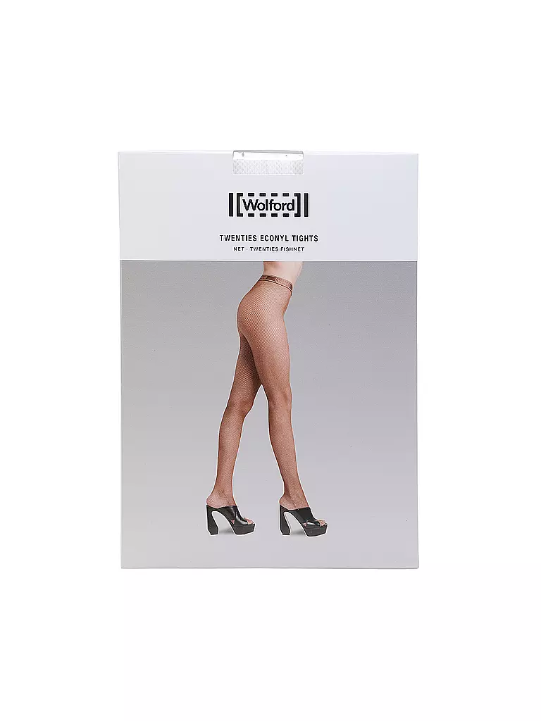 WOLFORD | Strumpfhose TWENTIES White | schwarz