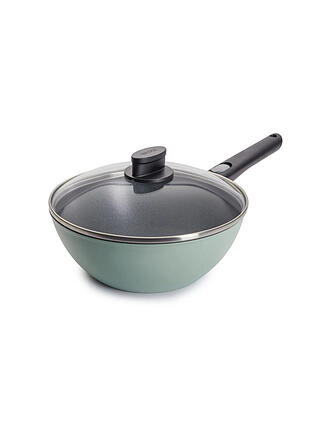 WOLL | Wok mit Deckel 24cm/3l ECOLOUR Jadegruen