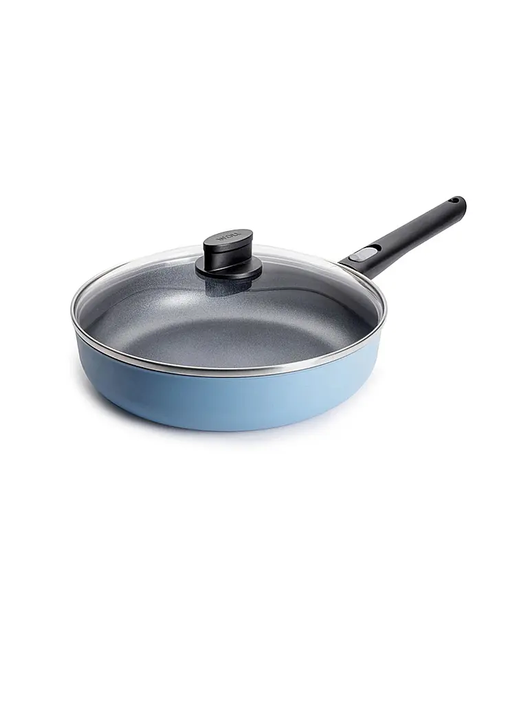 WOLL | Hochrandpfanne mit Deckel 28cm/3,3l ECOLOUR  Himmelblau  | hellblau