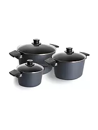 WOLL | Kochtopf -Set 3tlg 20+24+28cm DIAMOND LITE Antihaft | schwarz