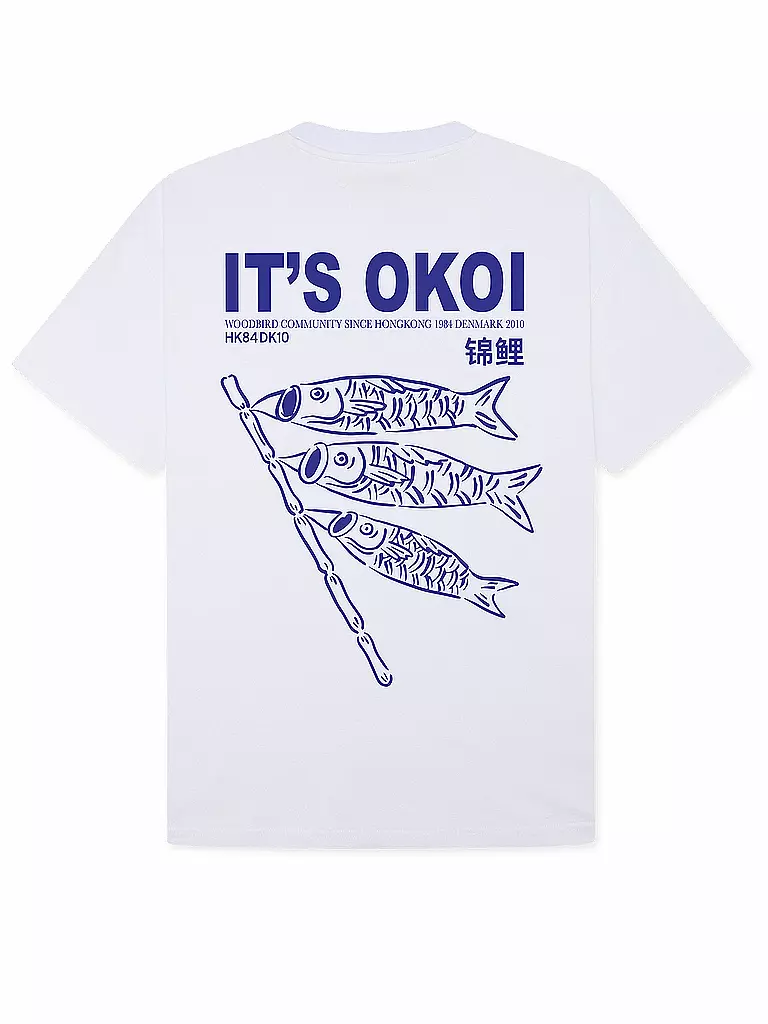 WOODBIRD | T-Shirt WBBAINE KOI | dunkelblau
