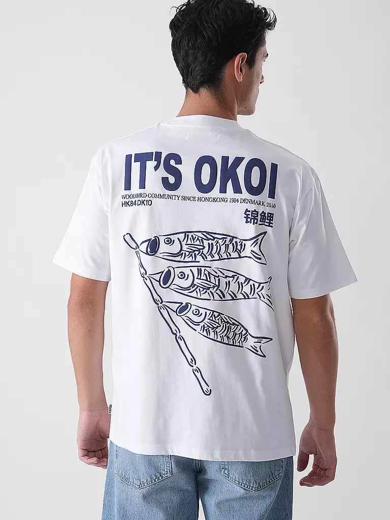 WOODBIRD | T-Shirt WBBAINE KOI | dunkelblau