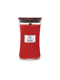 WOODWICK | Sanduhrkerze Knisterdocht 610g Large Patchouli Creme  | Rot