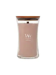 WOODWICK | Sanduhrkerze Knisterdocht 610g Large Patchouli Creme  | Beige