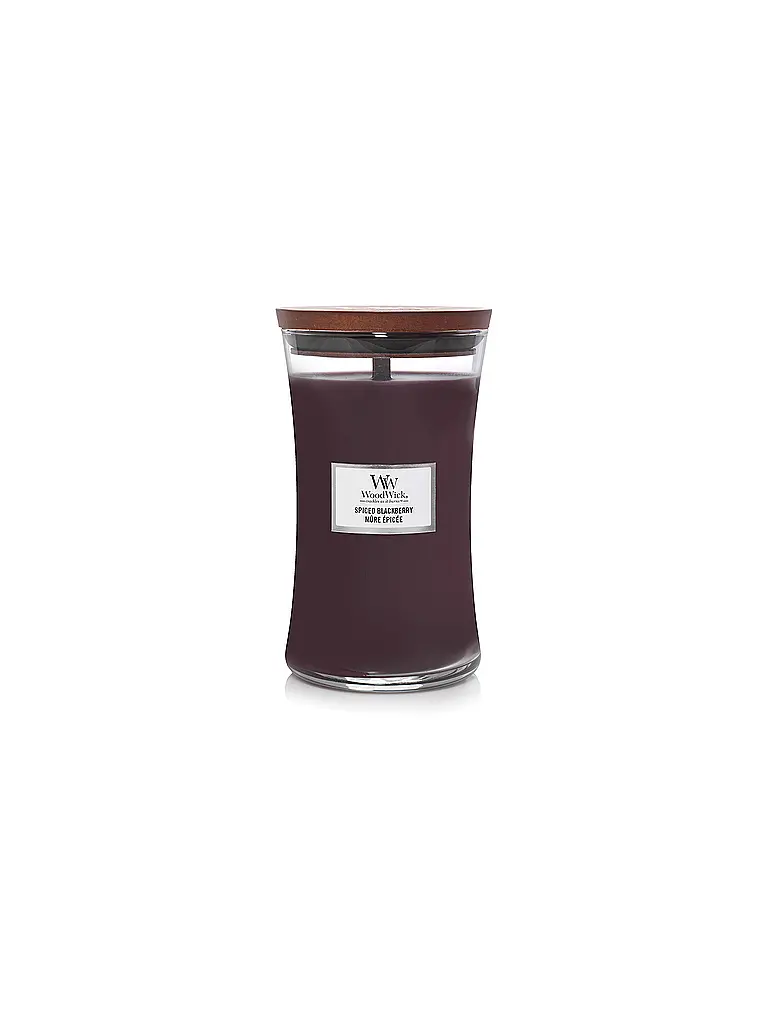 WOODWICK | Sanduhrkerze Knisterdocht 610g Large Spided Blackberry | Lila