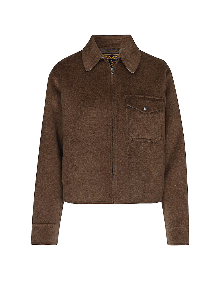 WOOLRICH Wolljacke braun | S