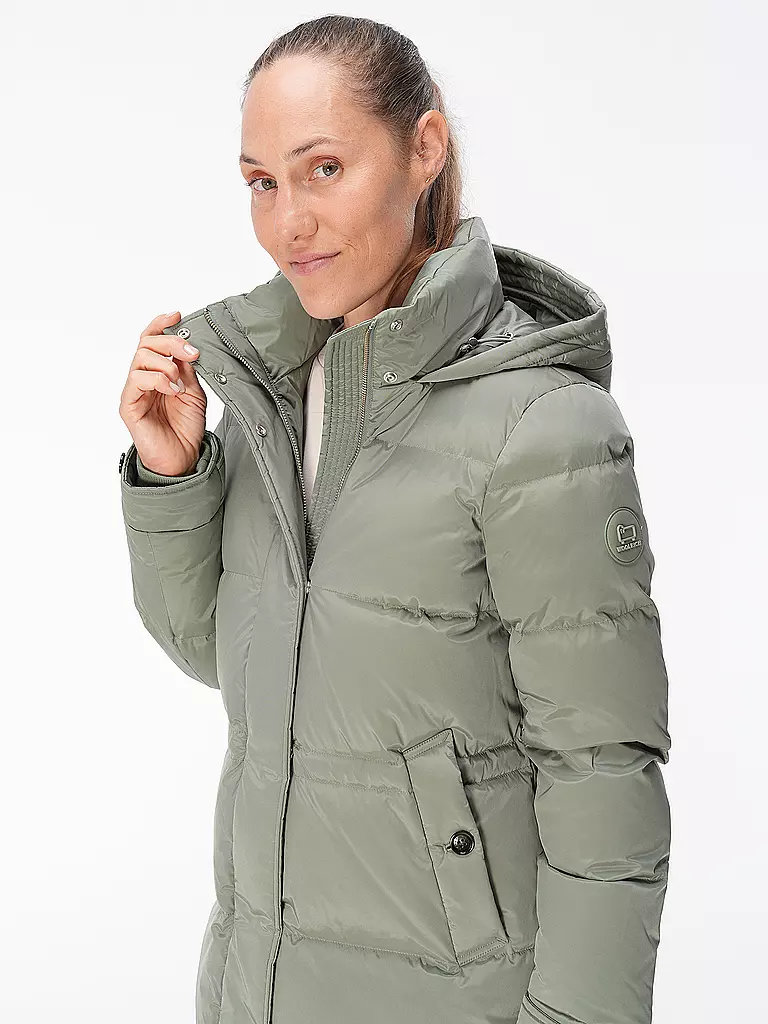 WOOLRICH | Daunensteppjacke ALSEA | hellgrün