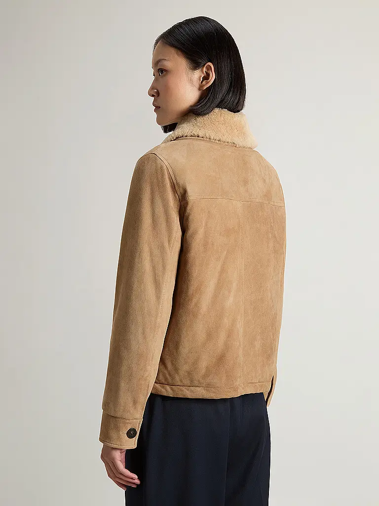 WOOLRICH | Lederjacke AMBER | beige