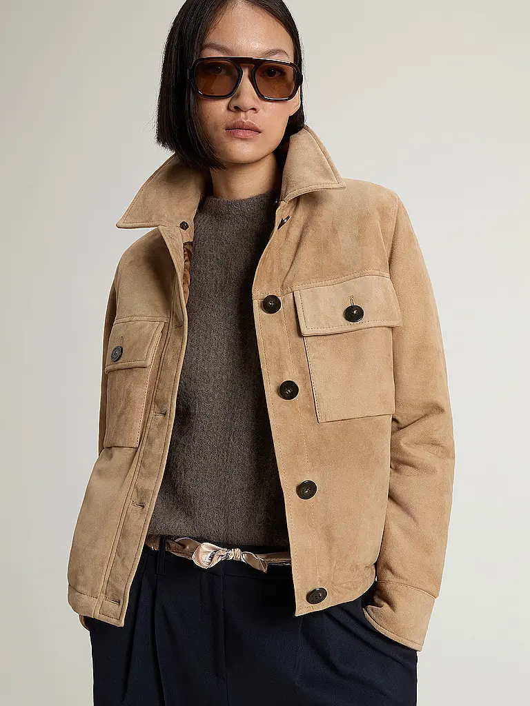 WOOLRICH | Lederjacke AMBER | beige