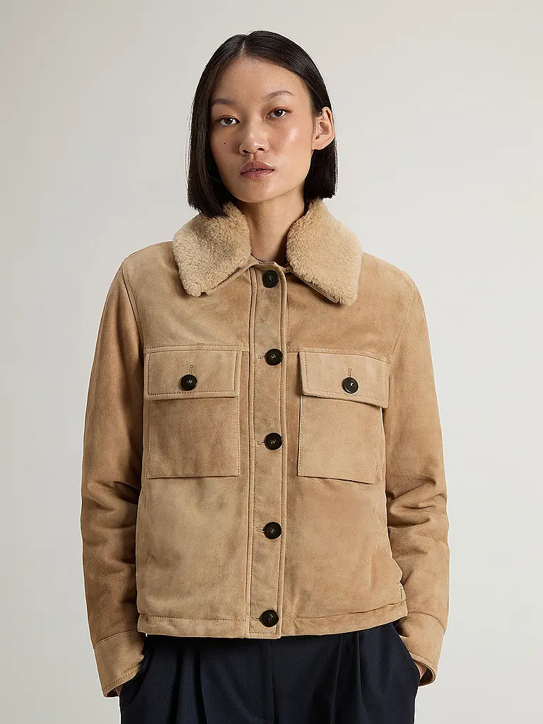 WOOLRICH | Lederjacke AMBER | beige