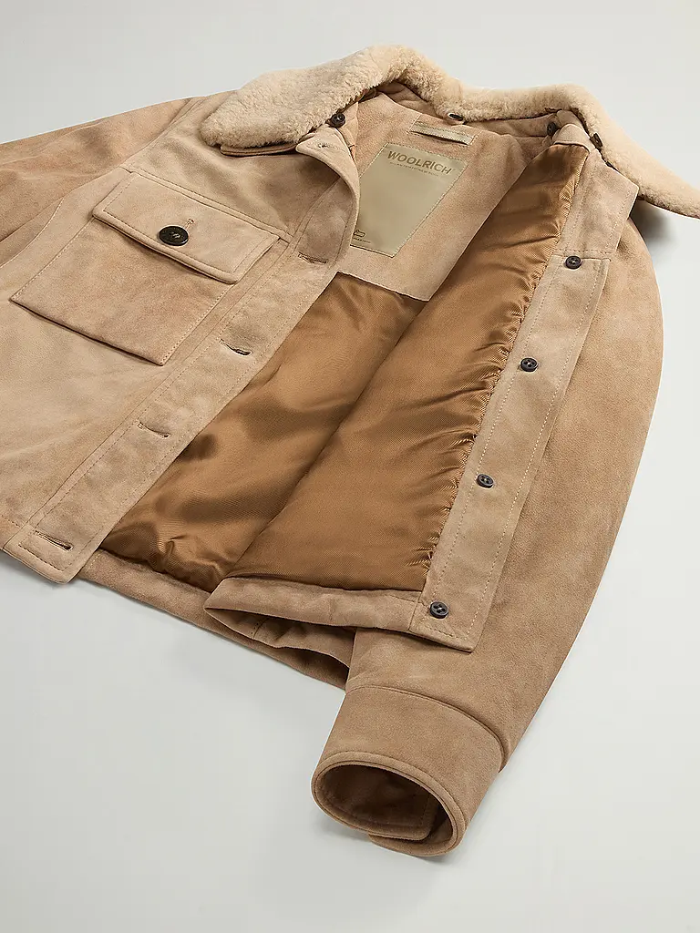 WOOLRICH | Lederjacke AMBER | beige