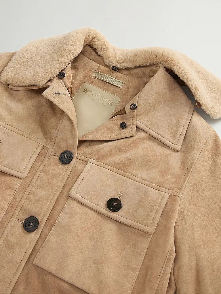 WOOLRICH | Lederjacke AMBER | beige