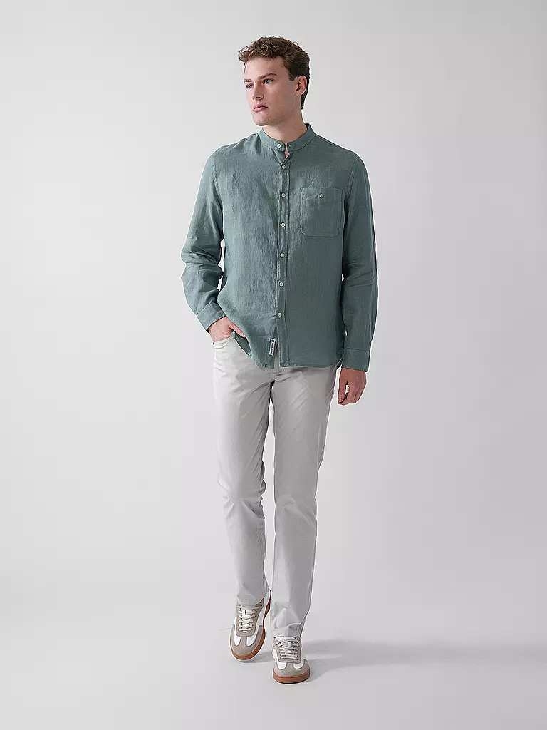 WOOLRICH | Leinenhemd Regular Fit  | mint