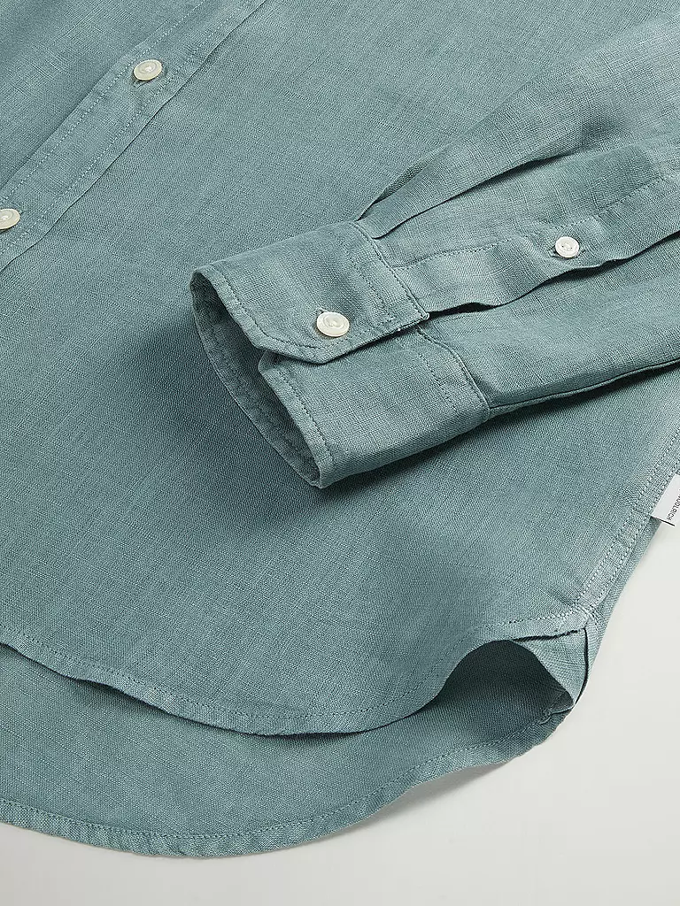 WOOLRICH | Leinenhemd Regular Fit | dunkelblau
